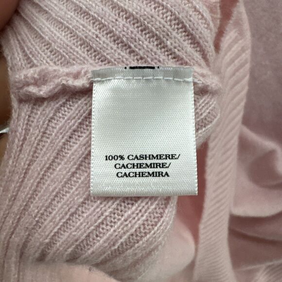 Ann Taylor Sweater Womens XS Pink Cashmere Turtle Neck Oversized Contemporary - Picture 10 of 11